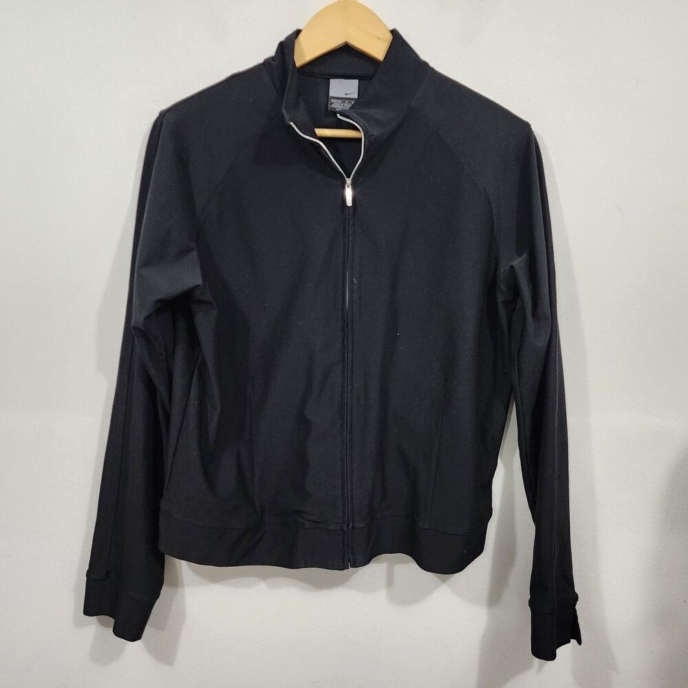 Nike Dri-FIT Tech women's full-zip Knit jacket Black Long Sleeve Size L Stretch